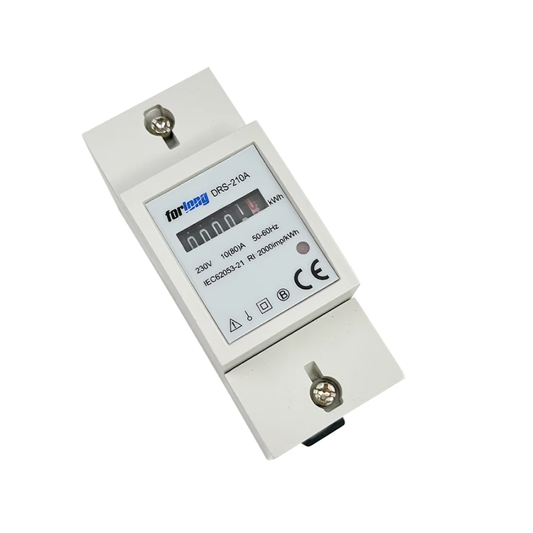 Single Phase Analog Energy Meter Mechanical Meter VETO Din Rail Electronic for Electricity Metering