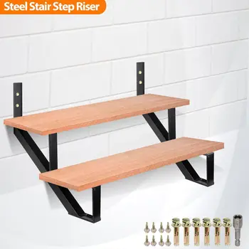 Easy DIY Outdoor Garden Wooden Stair 5-Step Steel Stringer Stair Riser