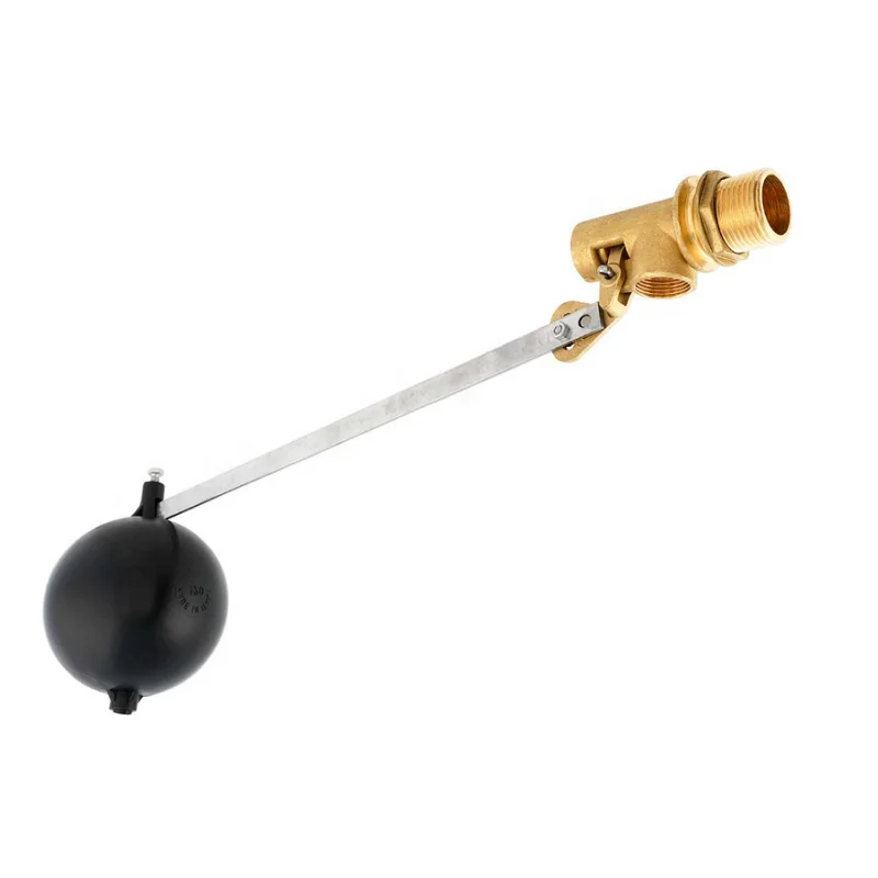 Adjustable Brass Float Valve Male  Thread with Level Regulation and PVC Ball