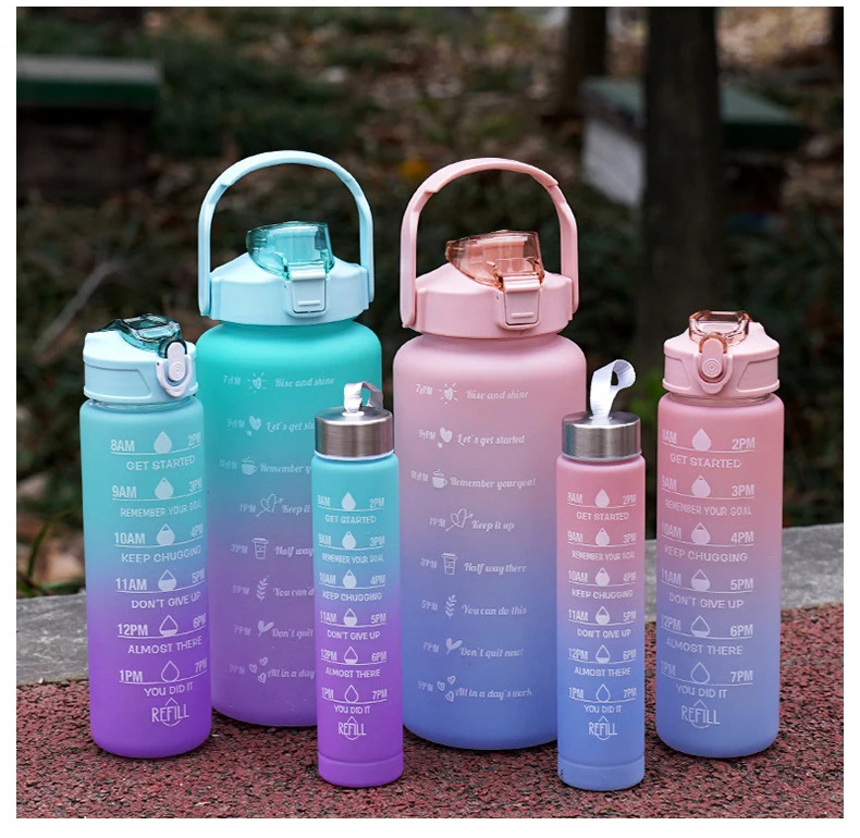 Frosted Anti-spill Botellas Para Agua 3 In 1 Water Bottle Trios ...