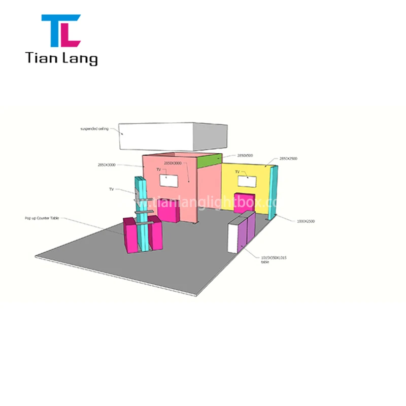 モジュラートレードショー カー アコード改造教育 アルミプロフィール 展示会 ファブリックディスプレイ カスタムライトブース ライトボックス