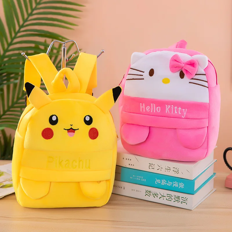 Hot Selling Manufacturers Wholesale New Cartoon Kitty Mickeys Kindergarten Plush Toy Animal Bag Backpack for Kids