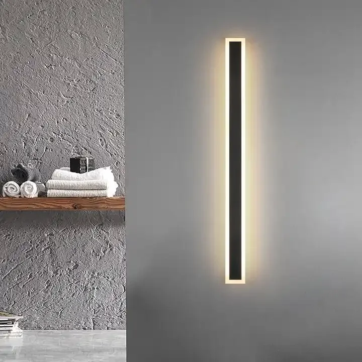 2024 Smart Ip65 Sconce RGB Light Linear Waterproof Outdoor Kebract Long Strip Vintage Wall Lamp for Home Garden Wandlamp
