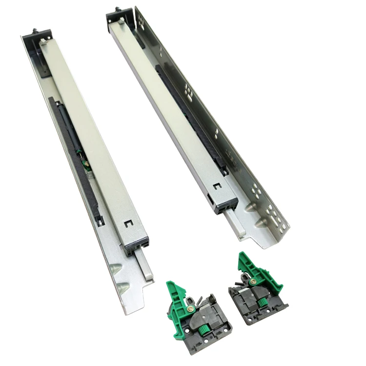 BOKE Under Mount Soft Close Drawer Slide for Face Frame Kitchen Cabinet with Plastic Pin Locking