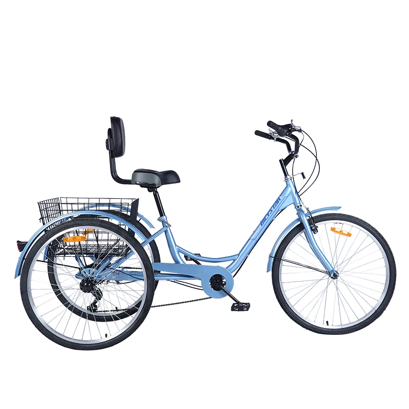 Adult Alloy Recumbent Car Trike Wheel with Disc Brake Bike with Wheels  Fat Manpower tandem Tricycle 24' 26'