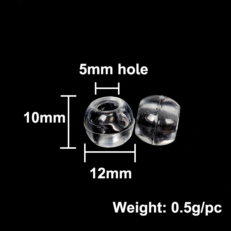 Дешевые прозрачные пластиковые бусины для волос для дредов, 50 шт., аксессуары для волос