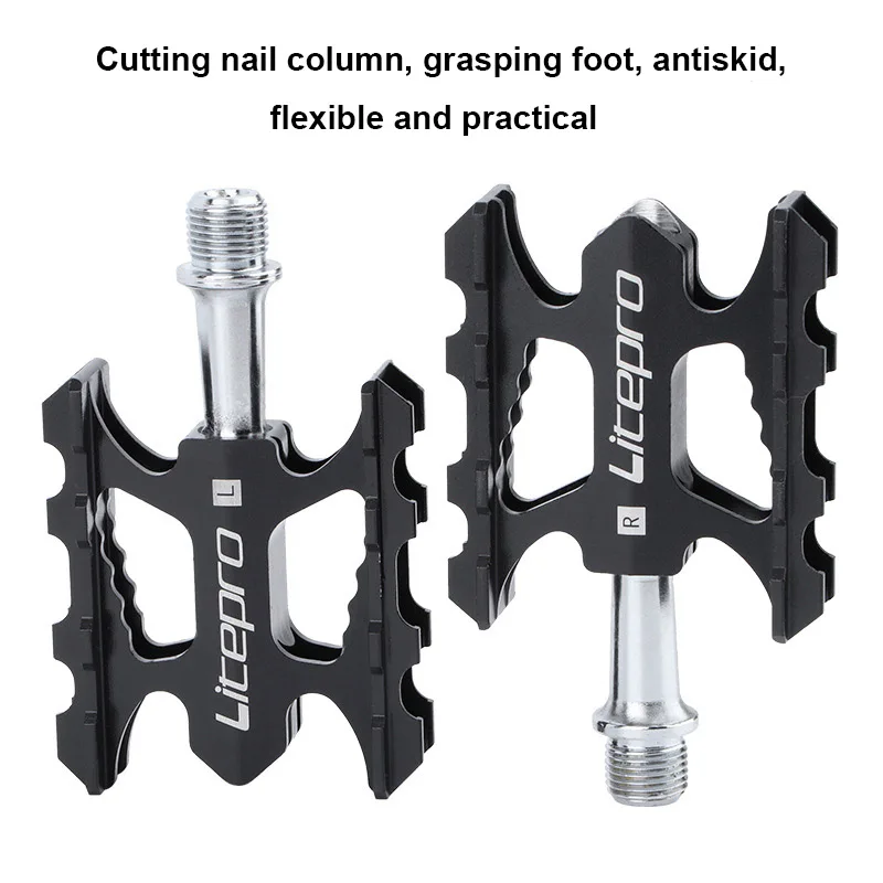 RIDERACE Cycling  Folding Bike Aluminum Alloy Non-slip Pedal MTB Road Riding Sealed Bearing BMX Universal Bicycle Pedal