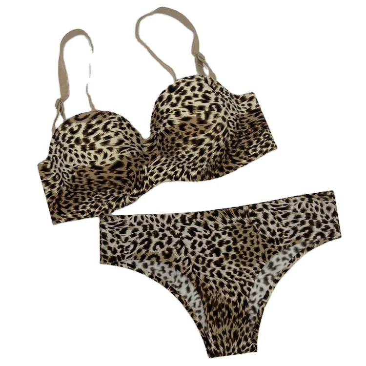 Custom Logo Leopard Print Bras And Underwear Set For Women Ladies - Buy  Women's Panties Underwear,Women's Briefs Underwear,Leopard Panty Set Bra  Product on 