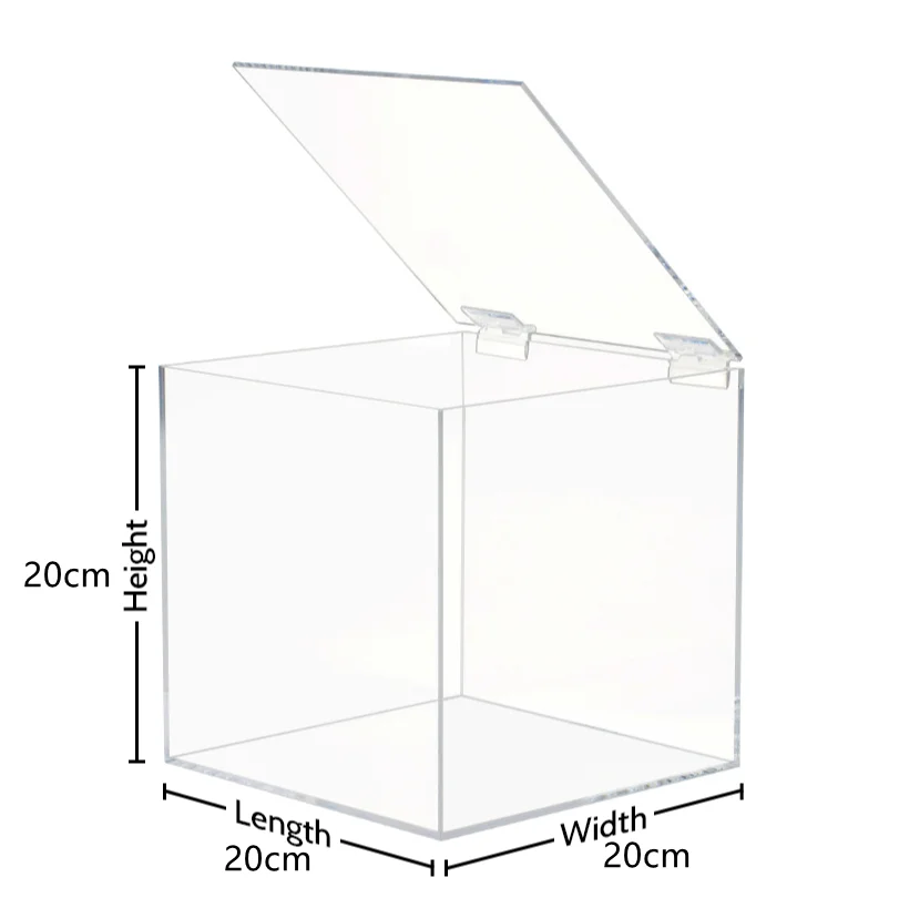 Custom Size Clear Acrylic Display Box With Hinged Lid - Buy Clear ...