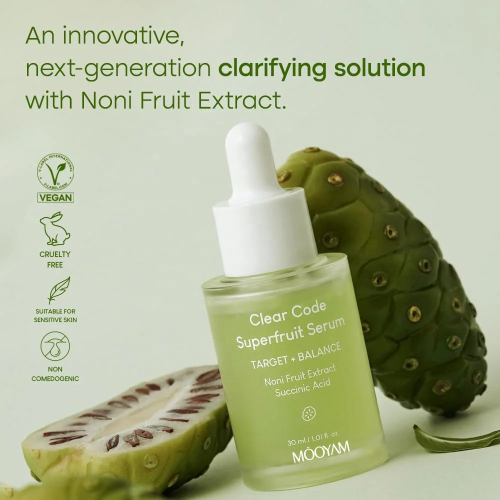 Private Label 30ml Face Superfruit Serum Clarifying Solution Repairing Acne Prone Skin Korean Skin Care Facial Serum