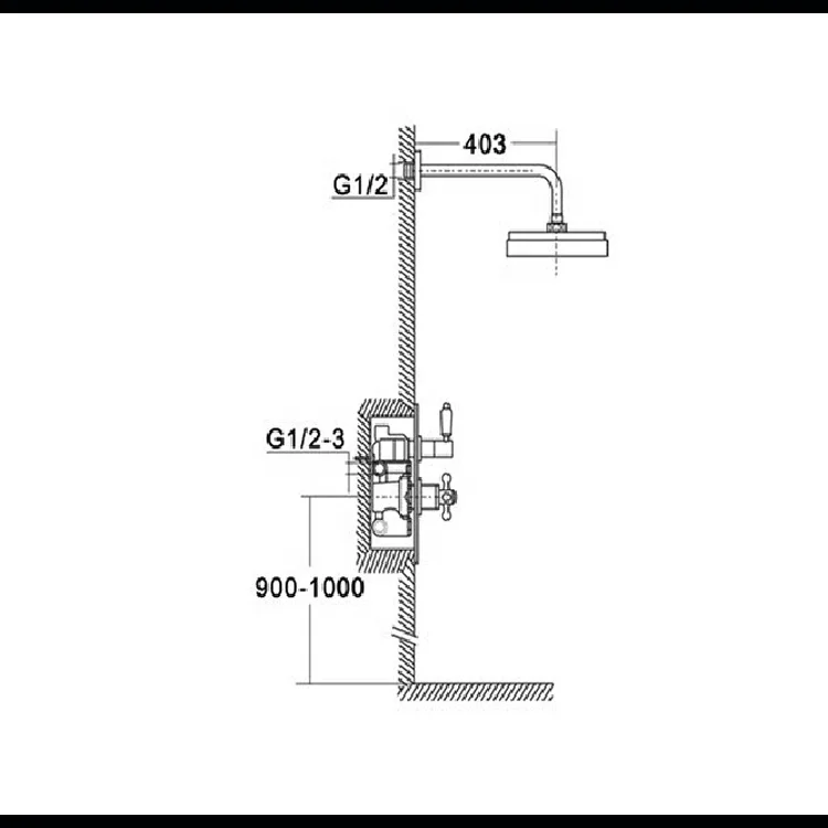 Modern Brass Single Function Concealed Thermostatic Shower factory