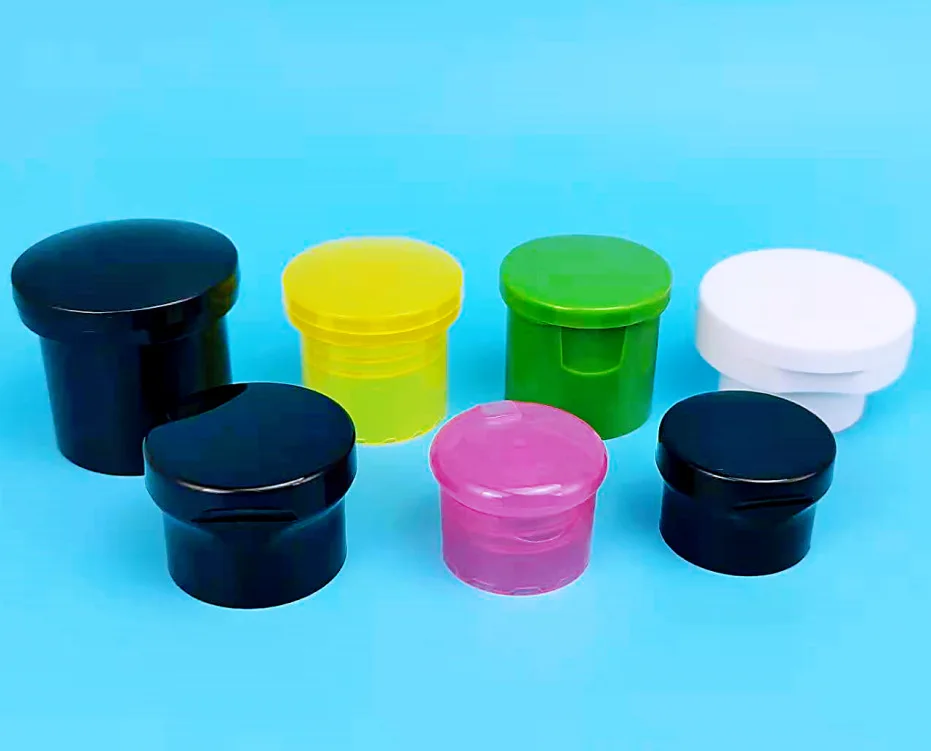 Factory Supply Plastic Bottle Cap 20mm 24mm Diameter Green Shampoo Shower Gel Lotion Bottle Flip Cap