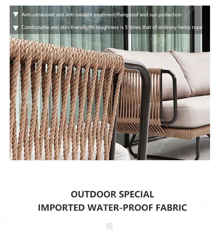 Luxury Modern Outdoor Aluminium Modular Waterproof Wicker Lounge