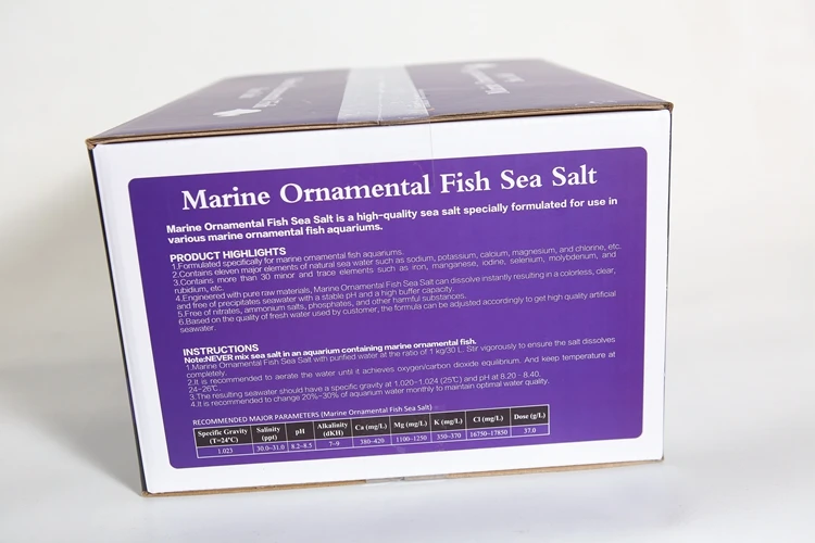 Factory Container Prices of Salt Per Ton 20KG Per Carton Per Barrel 25kg Per Barrel Aquarium Marine Tropical Fish Sea Salt