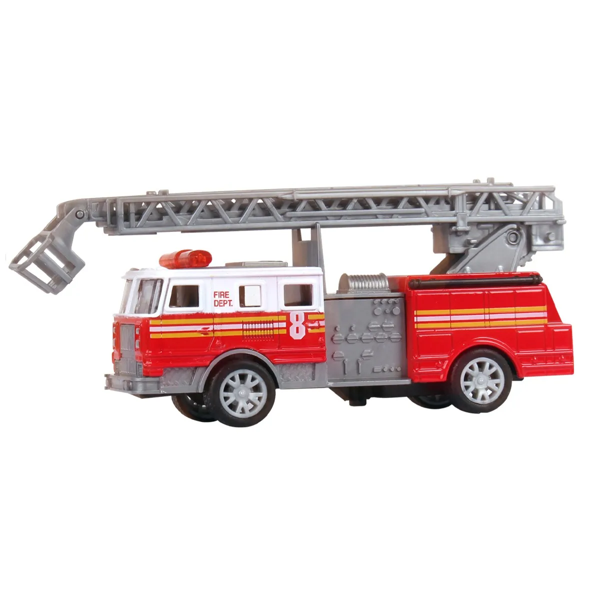 Tiandu Fire Engine Model 1/32 Red Car for Boys and Girls Pull Back Alloy Car Toys