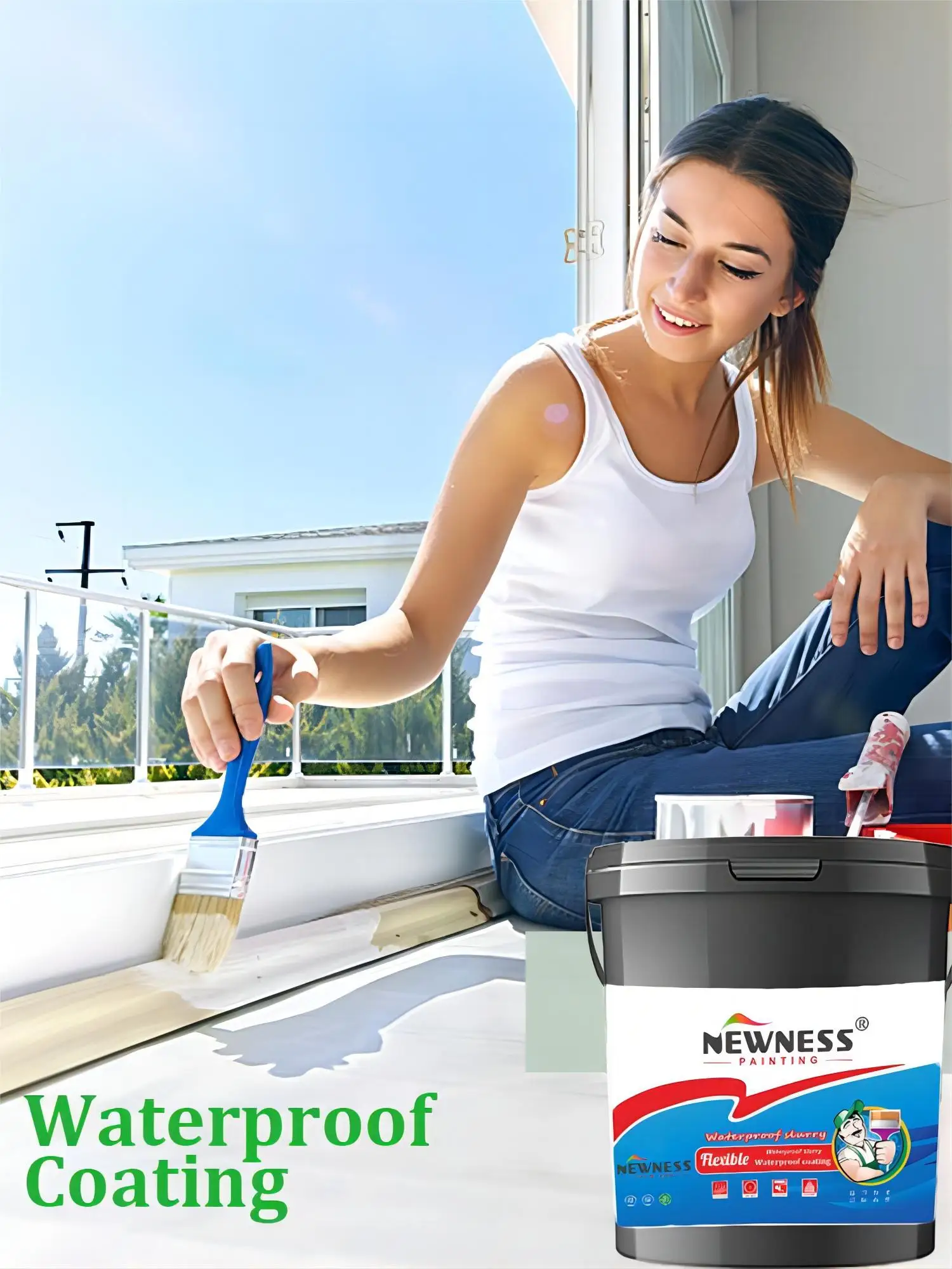 Liquid Waterproof Paint Silicone Rubber Roof Waterproof Spray Coating Waterproofing Coating