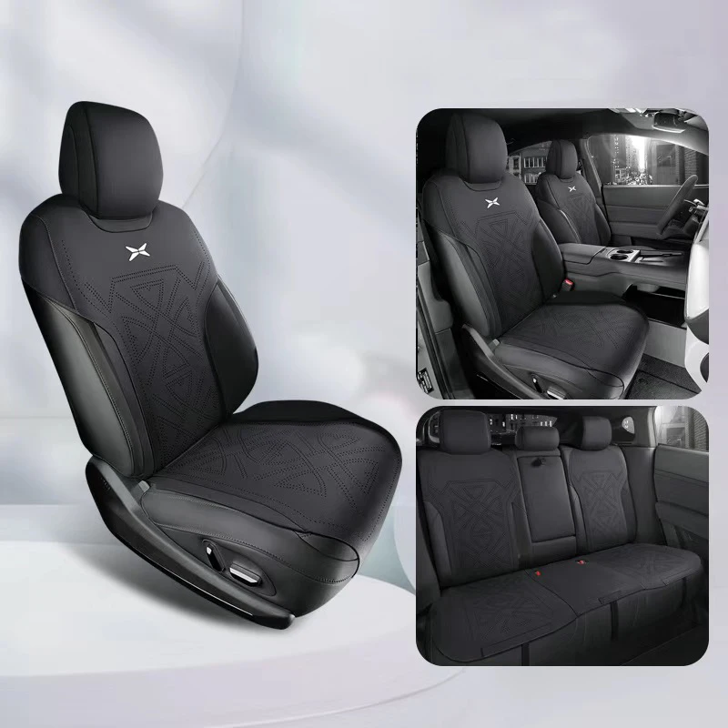 YMNBFCX 2 Pièces Protège-Siège Arrière Anti-Coups De Pied – Compatible Xpeng G6 2023-2024 – Tapis Cuir PU Beige Pour Voiture