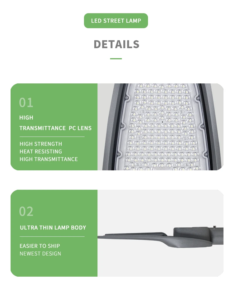 Die-casting Aluminum LED Street Light High Brightness AC 85V -265V Road Lawn Highway Expressway