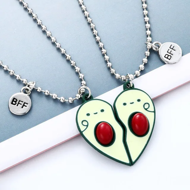 avocado couple necklace