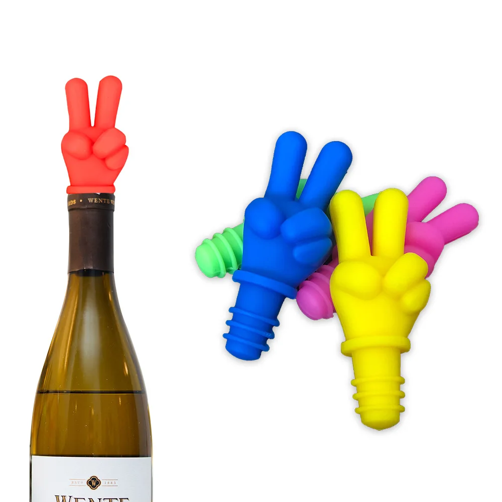 Oksilicone Hot Sale Factory Price Funny Silicone Bottle Cork Finger