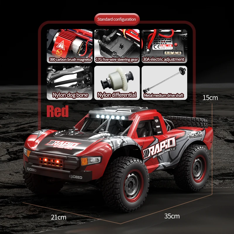New 2.4GHz Brushless Remote Control Racing Car Off-Road 4WD High Speed 70km/h Metal 4x4 RC Truck Toy for Kids and Adults