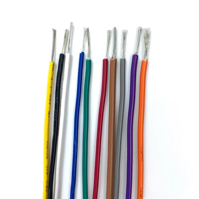 equipment wire high temp low voltage PVC sheath 16/18/20/22/24/26/28/30 AWG UL1007 hook up wire cable for internal wiring