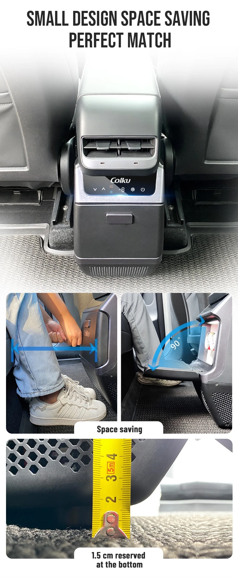 Colku New Energy Electric Vehicle Portable Armrests Modified Auto Fridge Refrigerator For Tesla