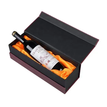 Luxury Gift Set Wine Bottle Glass Packaging Box Portable Wine Gift Boxes Single Bottle 1 Clear Wine Glass Box