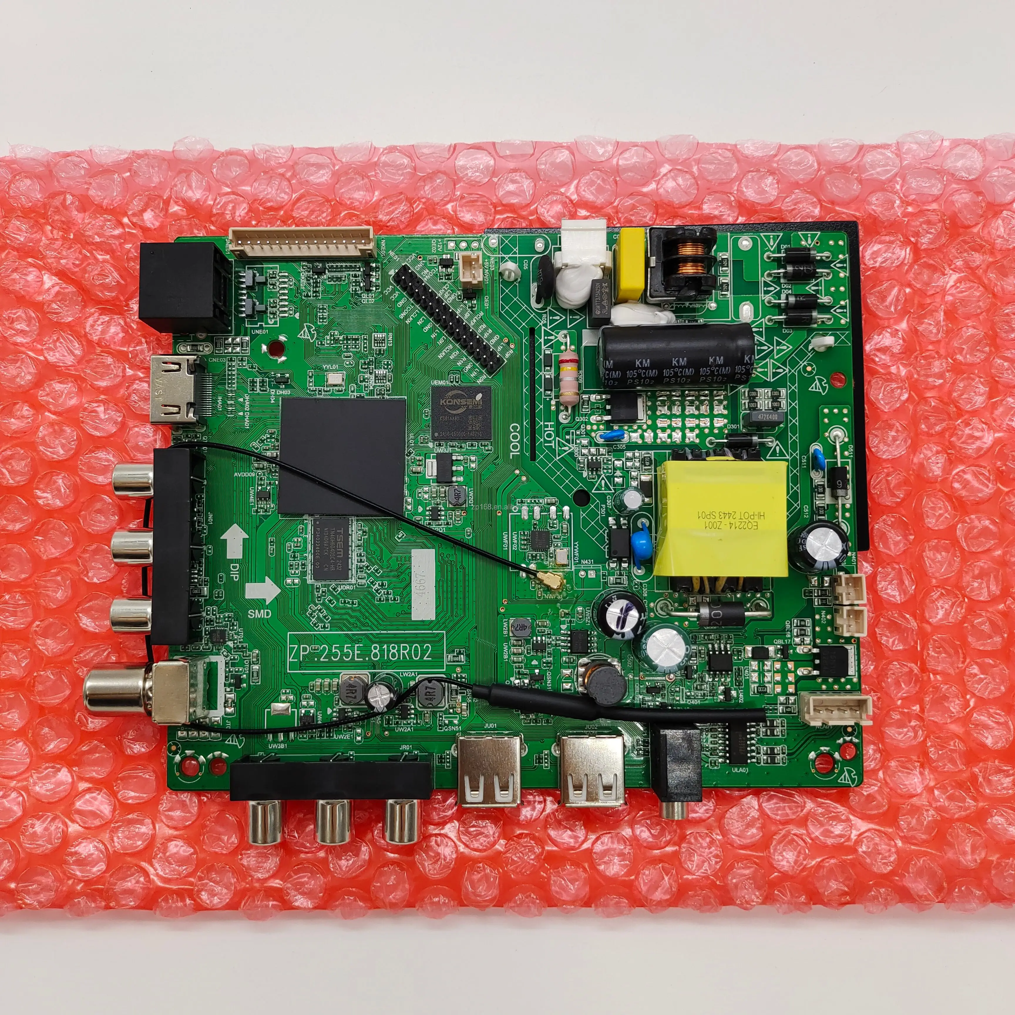 真真真 Smart LED TV Motherboard ZP.255E.818R02 - 25W Power, Android 12