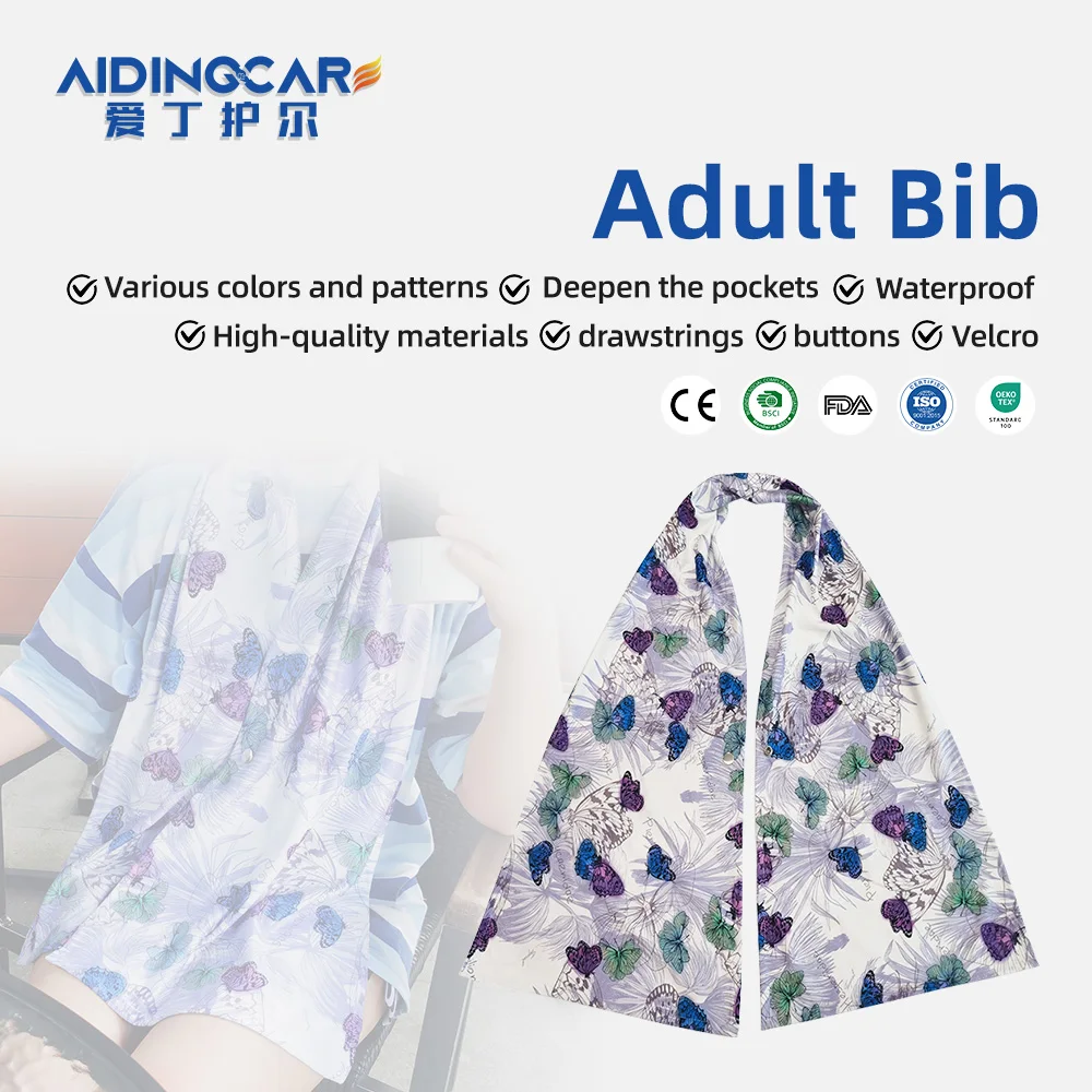 Wholesale Washable Reusable Sleeveless Apron Adult Bibs Button Closure - product detail 1