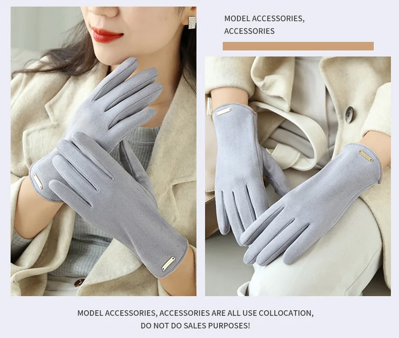 TOPKO High Quality Wind-proof Ladies Winter Warm Gloves Outdoor Driving Velvet Women Full Finger Female Thicken Gloves