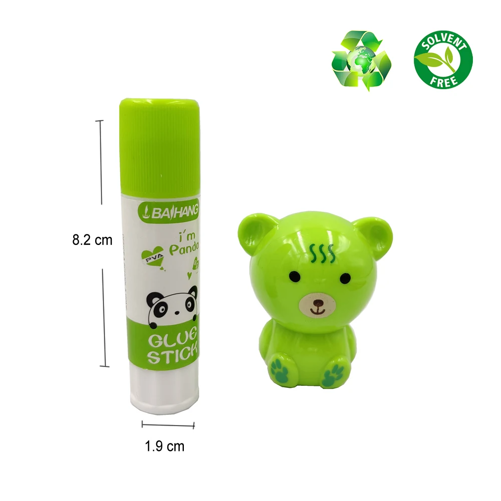 4 PC/Lot Cute Animal Head Cap Adhesive & Sticky PVA Glue Stick for