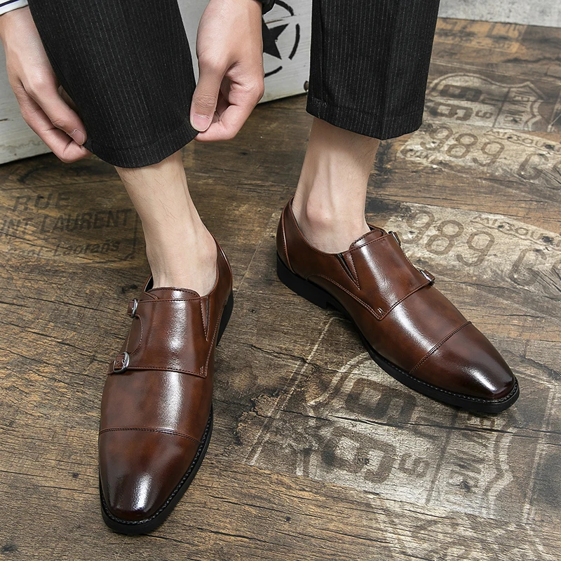 Ample Luxury Business Oxford Genuine Leather Shoes Loafers Men Dress ...