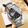 2 Silver Case Black Dial Silver Strap
