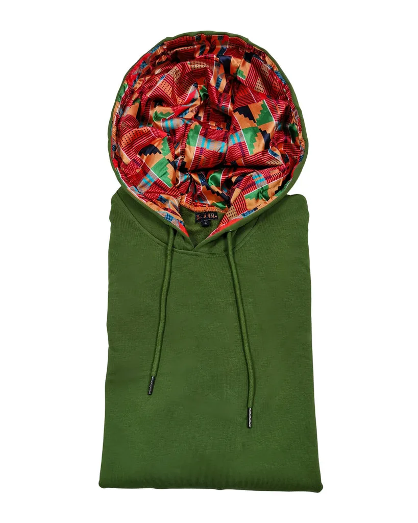 Silk Inside Hoodies Custom logo Embroidery Embossed Print Oversized Cotton Fleece Satin Lining Lined Hooded Hoodie Wholesale gallery 14