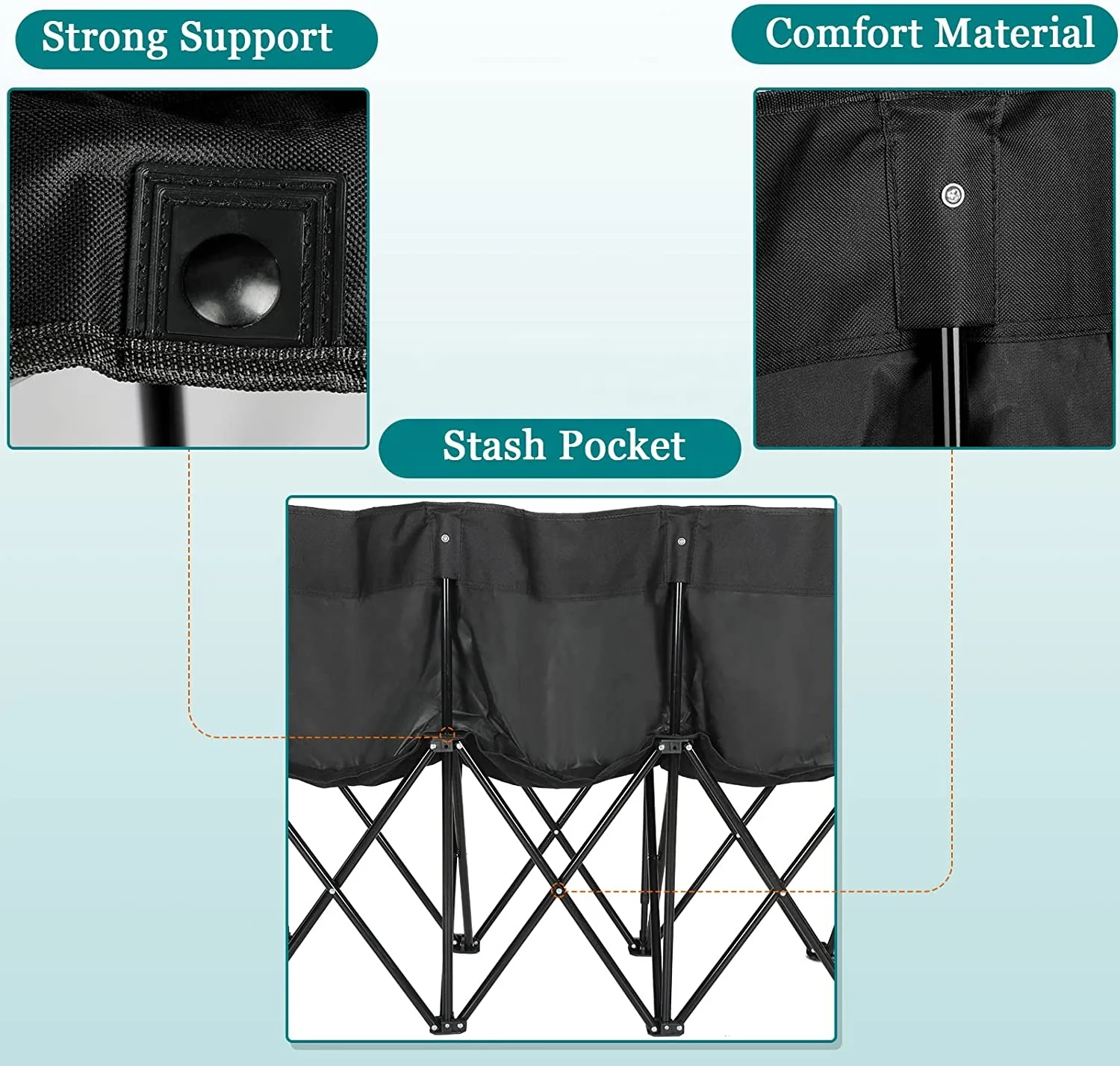 SSyao Folding Chair Sports 6 Seat Sideline Portable Team Bench W Sidebag Carry Bag Red 083d238d 7475 4fdc Afb0 B968b5cb2b75.043c706a719c46731146c5de6bf9894d
