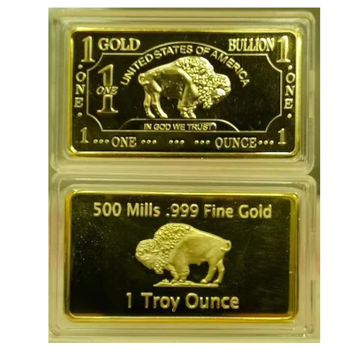 1 Oz 500 Mills .999 Fine Pure Gold Plated Brass Buffalo Bullion Bar For  Sale A140p500mill - Buy Gold Buffalo Bar/gold Bullion Bars 24k Pure,1 Oz  Gold Bars/24k Pure Gold Bars,Gold Plated Bar/24 K Gold