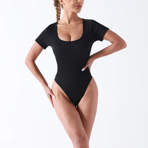 Factory Wholesale Women's Yoga Rompers Ribbed One Piece Slimming Tummy Control Bodysuits Sportswear
