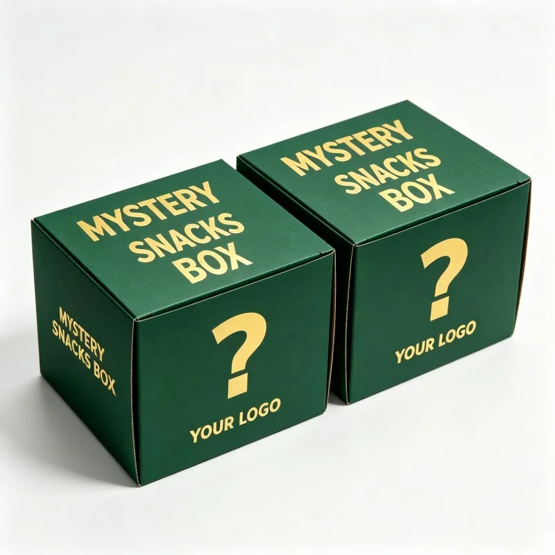Cajas de embalaje premium con logotipo personalizado, vacías, para juguetes sorpresa, cajas navideñas misteriosas para caramelos, caja de embalaje de papel misteriosa para pequeñas empresas