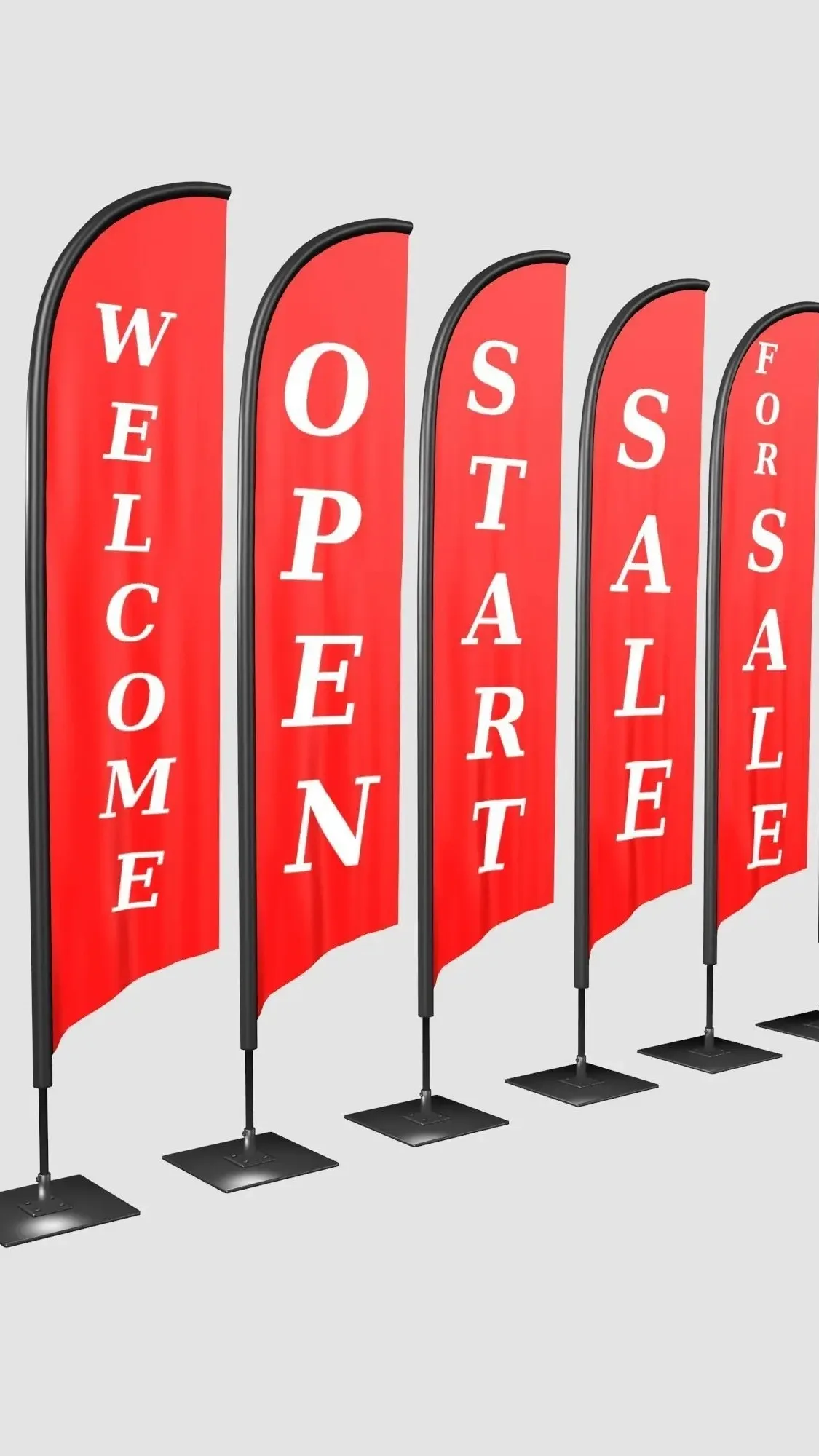 FeatherFlagNation 12ft Feather Banner Swooper Flag - FLAG ONLY (Model 5114FO)