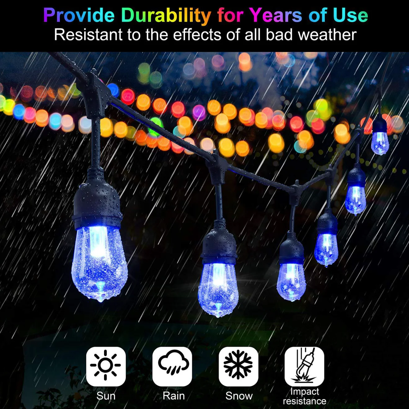 S14 RGB String Lighting Remote Control Bulbs