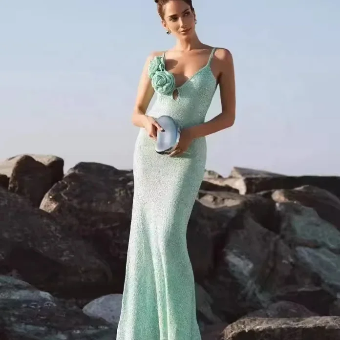 Bettergirl Summer Fresh Mint Green Sequin Slip Dress Bettergirl Summer Fresh Mint Green Sequin Slip Dress