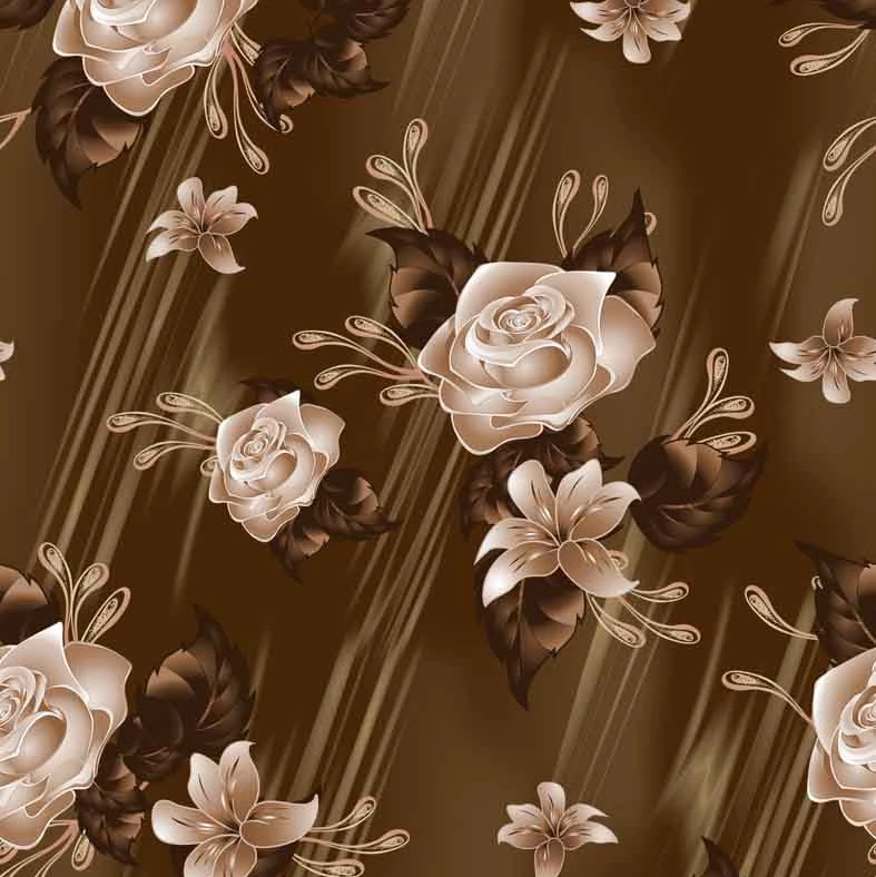 Бумажная ткань для одежды с цифровым принтом 75D из крепа и шифона с цветочным принтом