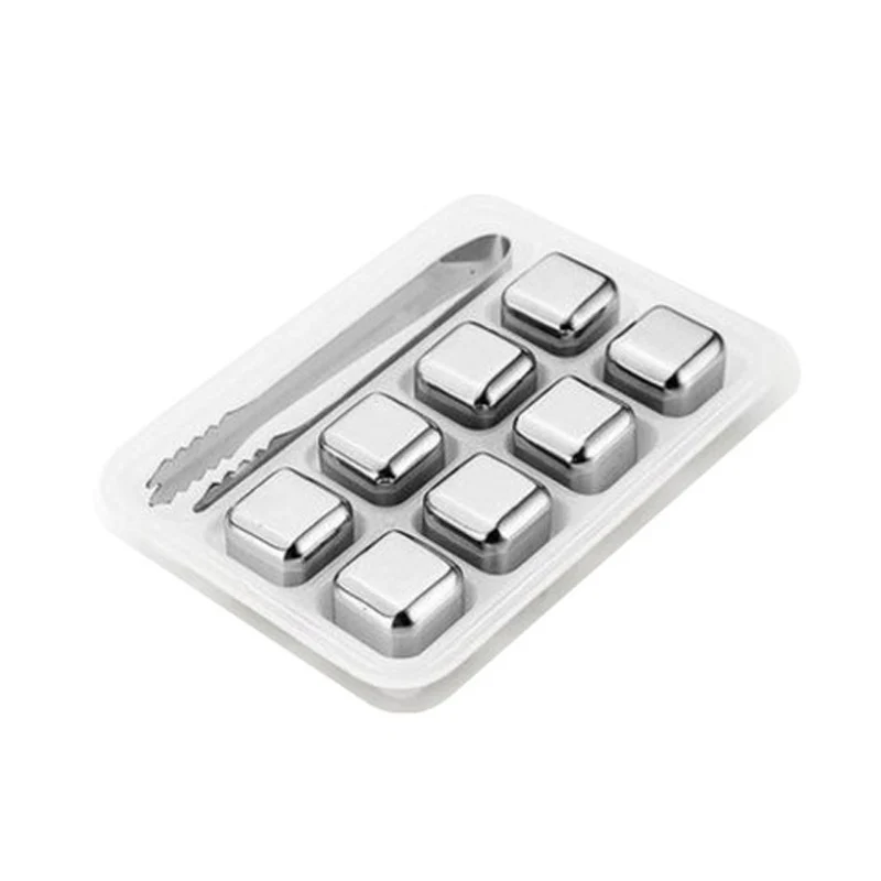 grade stainless steel ice cube whiskey quick freezer chilled 8*