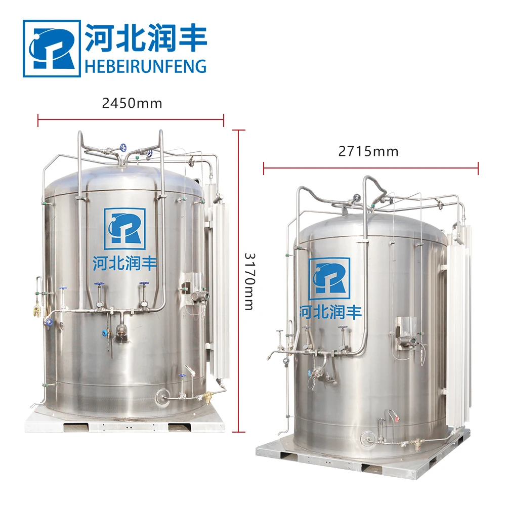 From 1m3 To 10m3 Cryogenic Skid Tank Cryogenic Microbulk Storage Tank ...