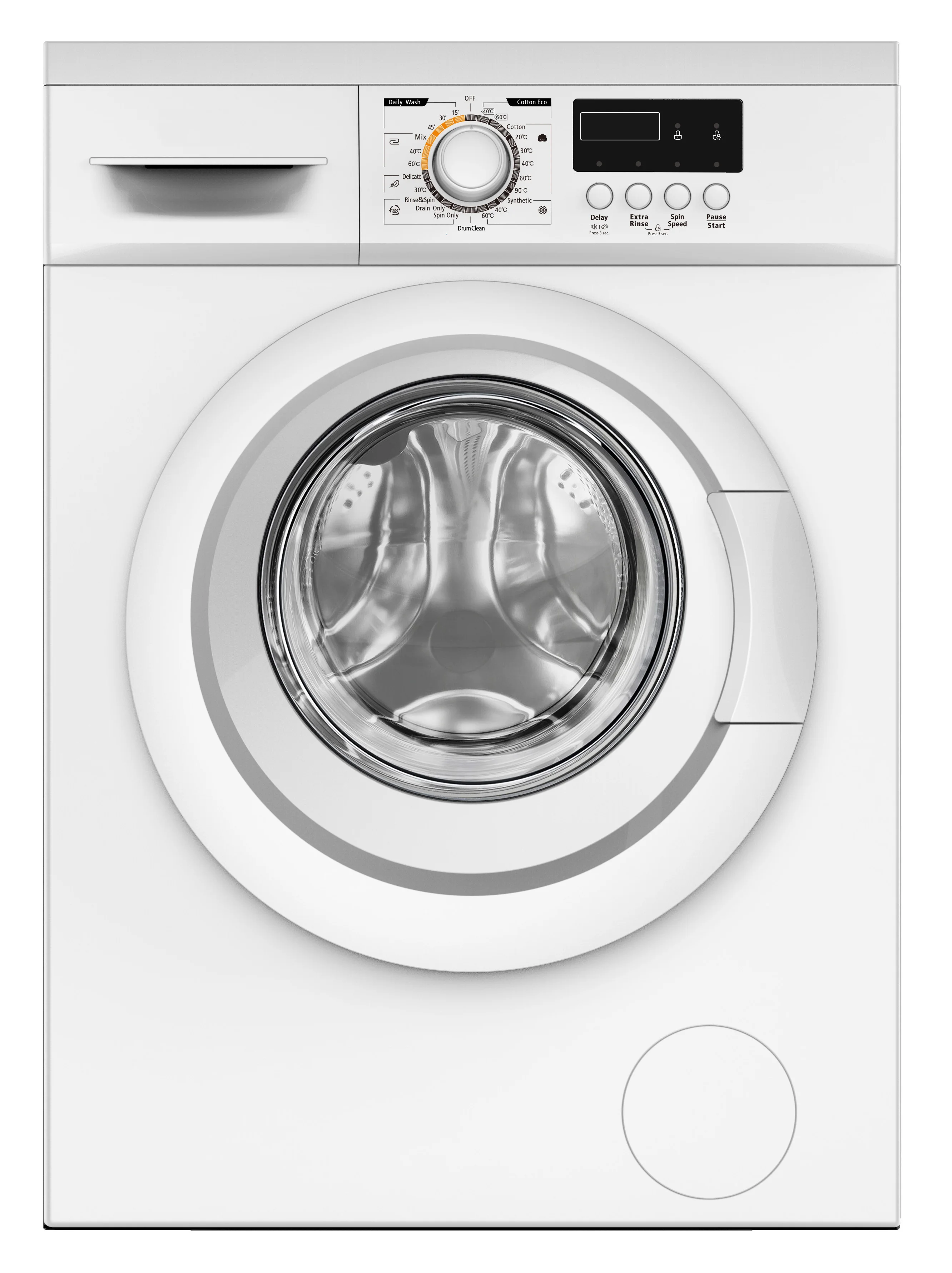 6kg Washing Machine Big Window Door Front Load Washing Machine Front