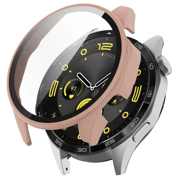 For Huawei watch GT4 case hard PC watch cover case with tempered glass 2 in 1 watch screen protector