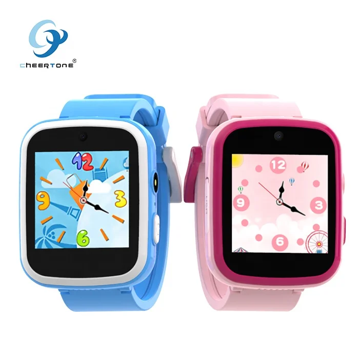 CTW11X Wholesale Gift Cartoon Digital 1.54 Inch Color Screen Children Watch Silicone Touch Music Game Smart for Kids