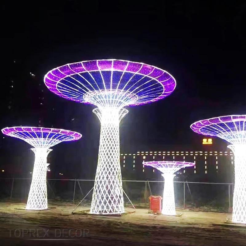 2024 уникальные красивые большое качество уличные 3d здания башня украшение для праздника рождественские световые украшения