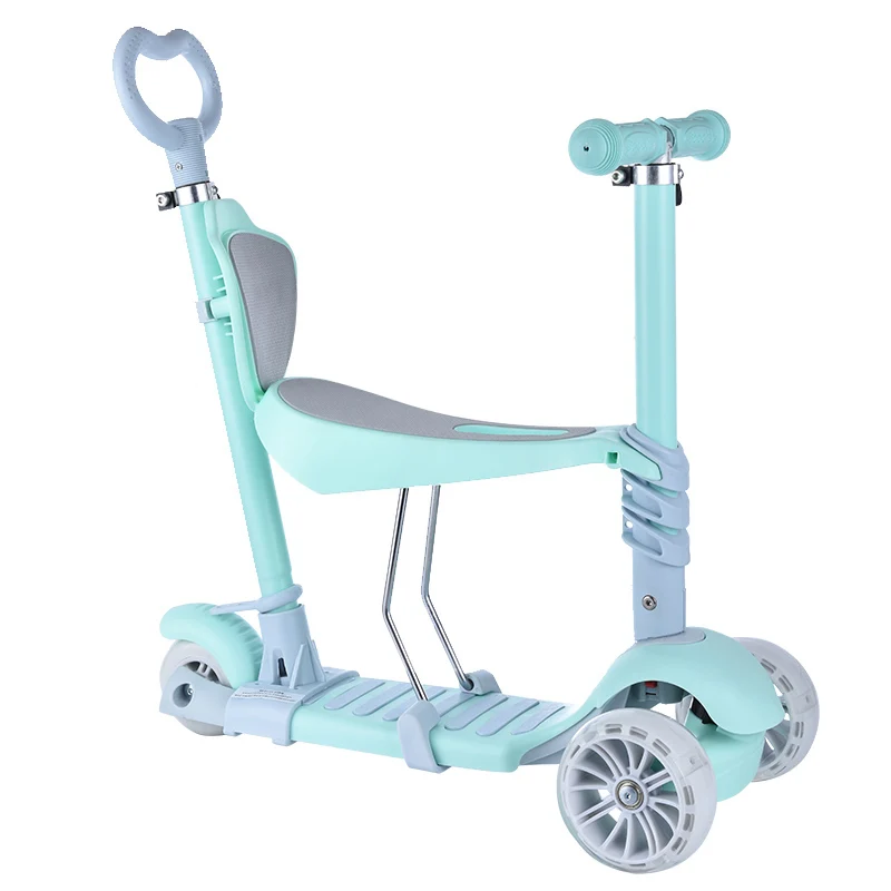 New Fashion Multi Functional 3 in 1 Push Bar 5 in 1 Cheap Kick Scooter 5 in 1 3 Wheel Scooter Kids Scooter With Seat and Basket